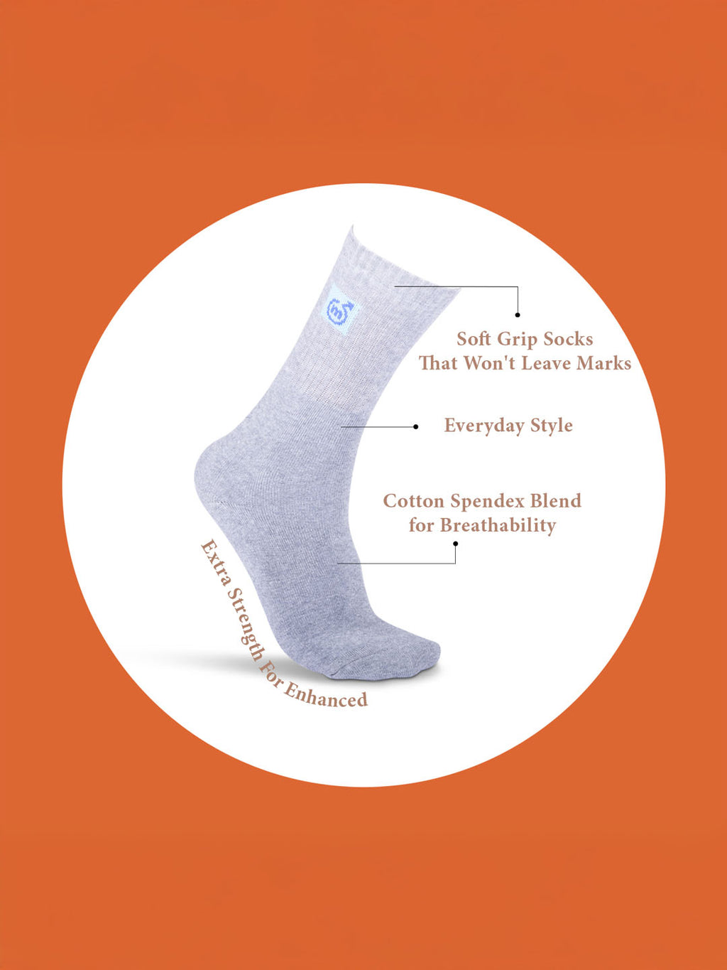 Socks Sutra Men’s Sports Crew/Calf Length Socks (Pack of 3) | Terry Cushion Cotton Spandex, Cushioned & Moisture-Wicking