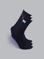 Socks Sutra Men’s Sports Crew/Calf Length Socks (Pack of 3) | Terry Cushion Cotton Spandex, Cushioned & Moisture-Wicking | MM3036