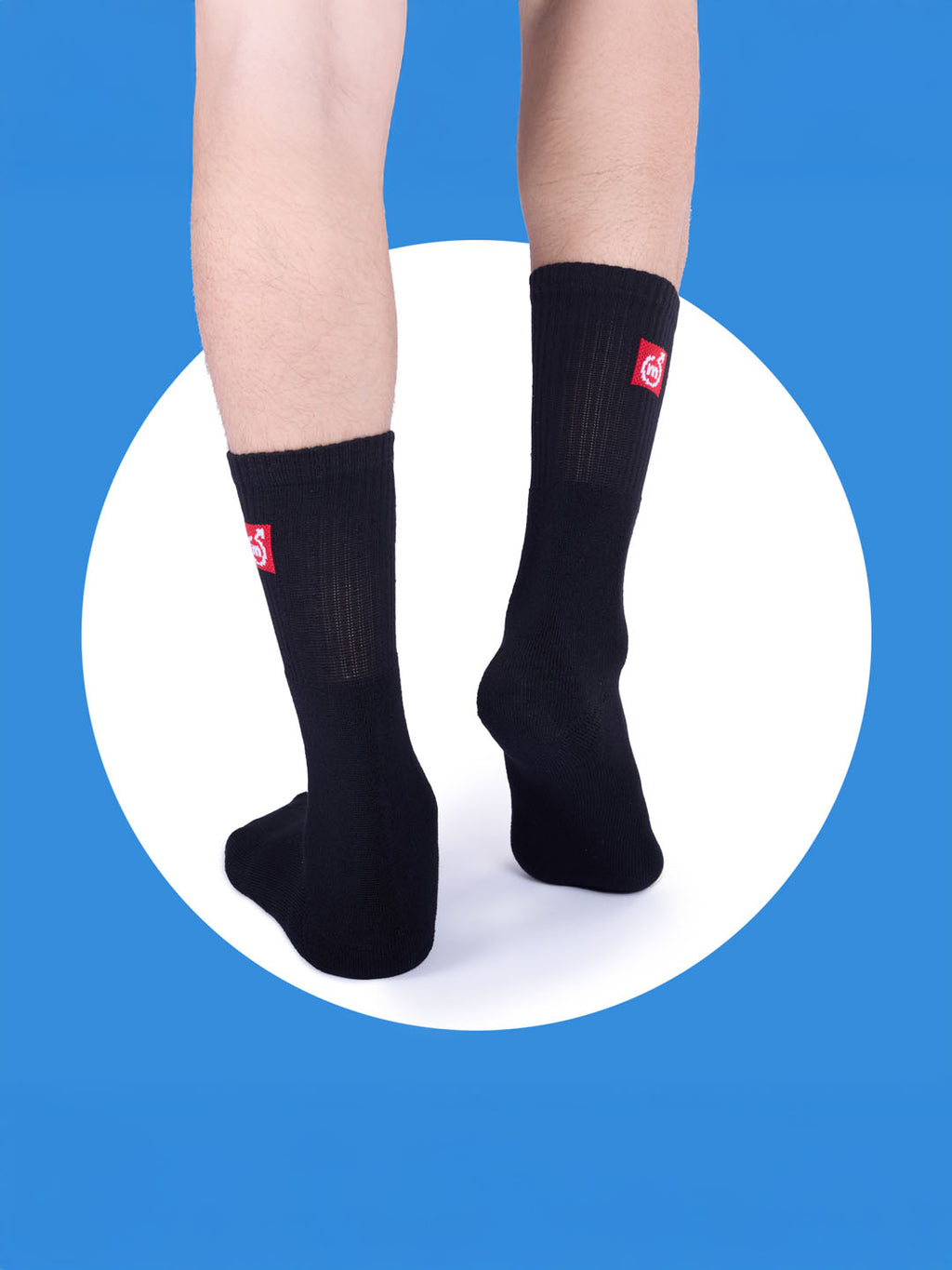 Socks Sutra Men’s Sports Crew/Calf Length Socks (Pack of 3) | Terry Cushion Cotton Spandex, Cushioned & Moisture-Wicking | MM3036