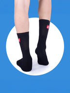 Socks Sutra Men’s Sports Crew/Calf Length Socks (Pack of 3) | Terry Cushion Cotton Spandex, Cushioned & Moisture-Wicking | MM3036