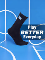 Socks Sutra Men’s Sports Crew/Calf Length Socks (Pack of 3) | Terry Cushion Cotton Spandex, Cushioned & Moisture-Wicking | MM3036