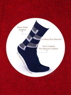 Socks Sutra by Macroman M-Series Men’s Wool Terry Crew/Calf Length Socks (Pack of 3) | Terry Wool Fabric, Odor-Resistant & Soft | MM3037