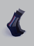 Socks Sutra Men’s Wool Terry Crew/Calf Length Socks (Pack of 3) | Terry Wool Fabric, Odor-Resistant | MM3038