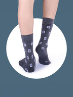 Socks Sutra Men’s Wool Terry Crew/Calf Length Socks (Pack of 3) | Terry Wool Fabric, Odor-Resistant | MM3038