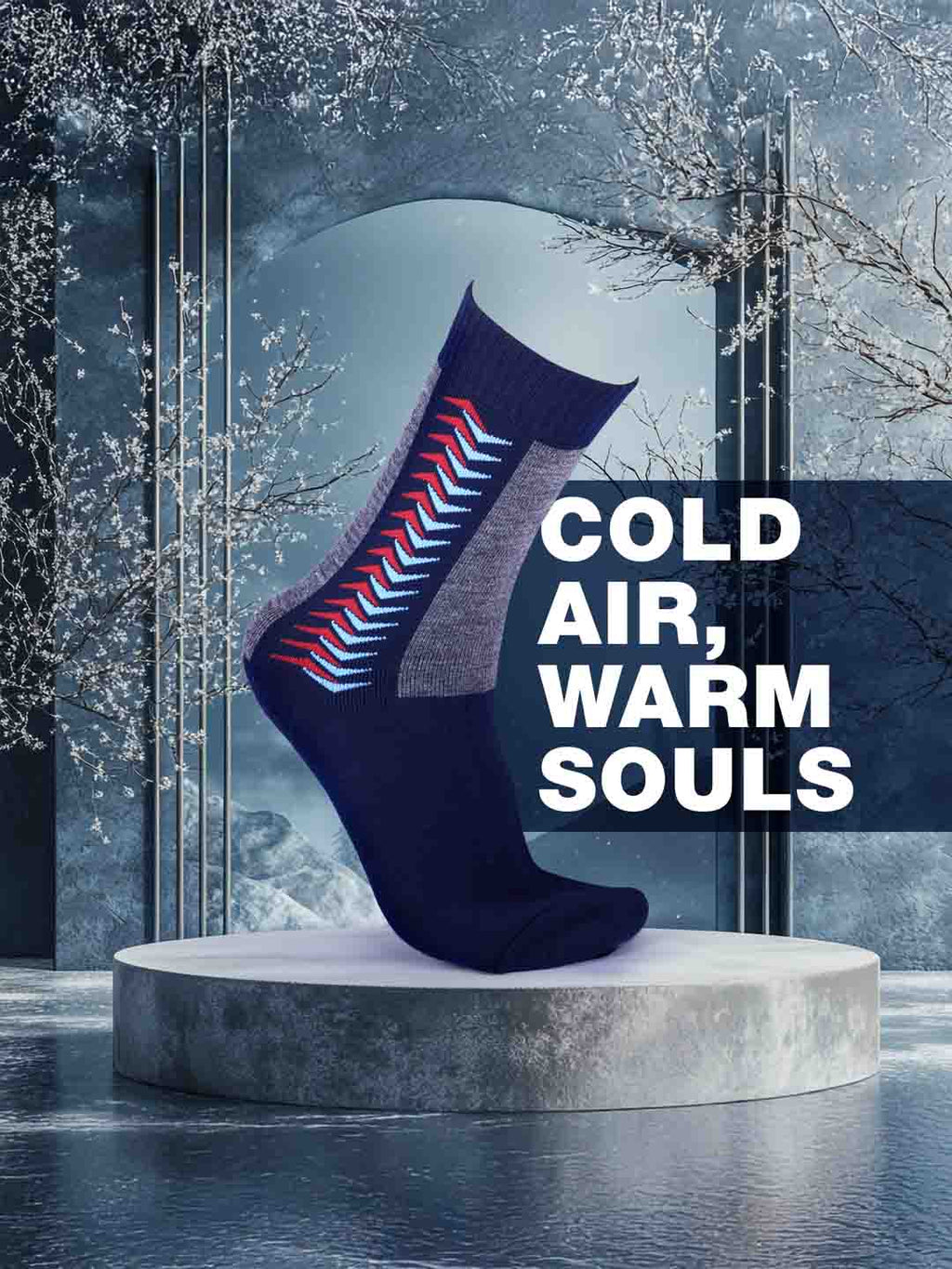 Socks Sutra Men’s Wool Terry Crew/Calf Length Socks (Pack of 3) | Terry Wool Fabric, Odor-Resistant | MM3038