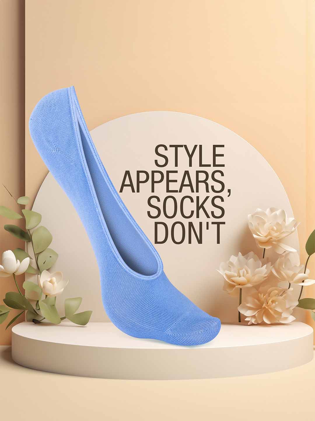 Socks Sutra Unisex No-Show Footlet Socks (Pack of 5) | Cotton Spandex, Low-Cut & Anti-Slip | MM3039