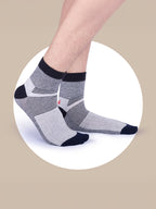 Socks Sutra by Macroman M-Series Men’s Ankle Length Socks (Pack of 3) | Cotton Spandex, Comfortable & Breathable | MM3001