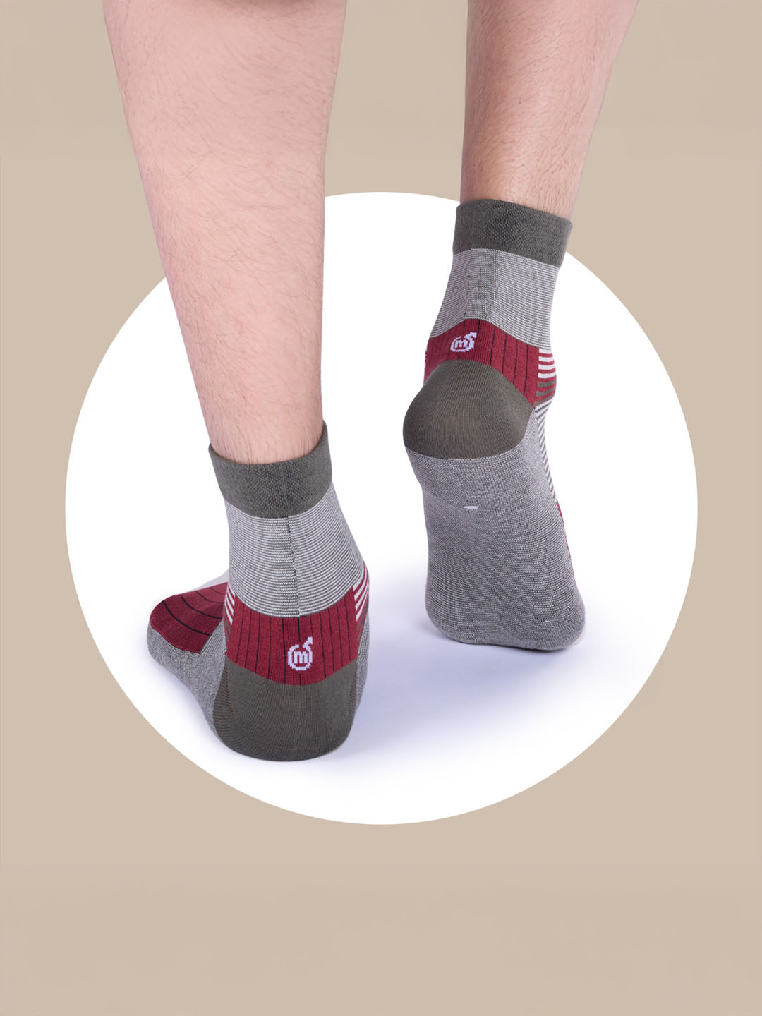 Socks Sutra by Macroman M-Series Men’s Ankle Length Socks (Pack of 3) | Cotton Spandex, Comfortable & Breathable | MM3001