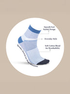 Socks Sutra by Macroman M-Series Men’s Ankle Length Socks (Pack of 3) | Cotton Spandex, Comfortable & Breathable | MM3001