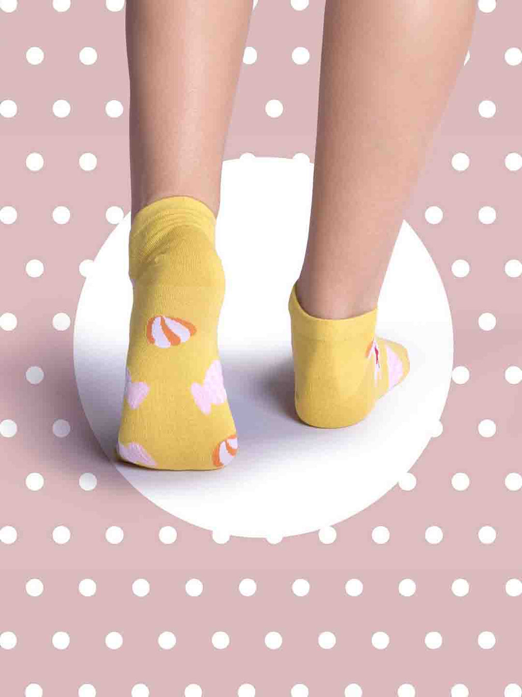 Socks Sutra by Macrowoman W-Series Women’s Casual Ankle Length Socks (Pack of 5) | Cotton Spandex, Reinforced Heel & Toe | MW3101