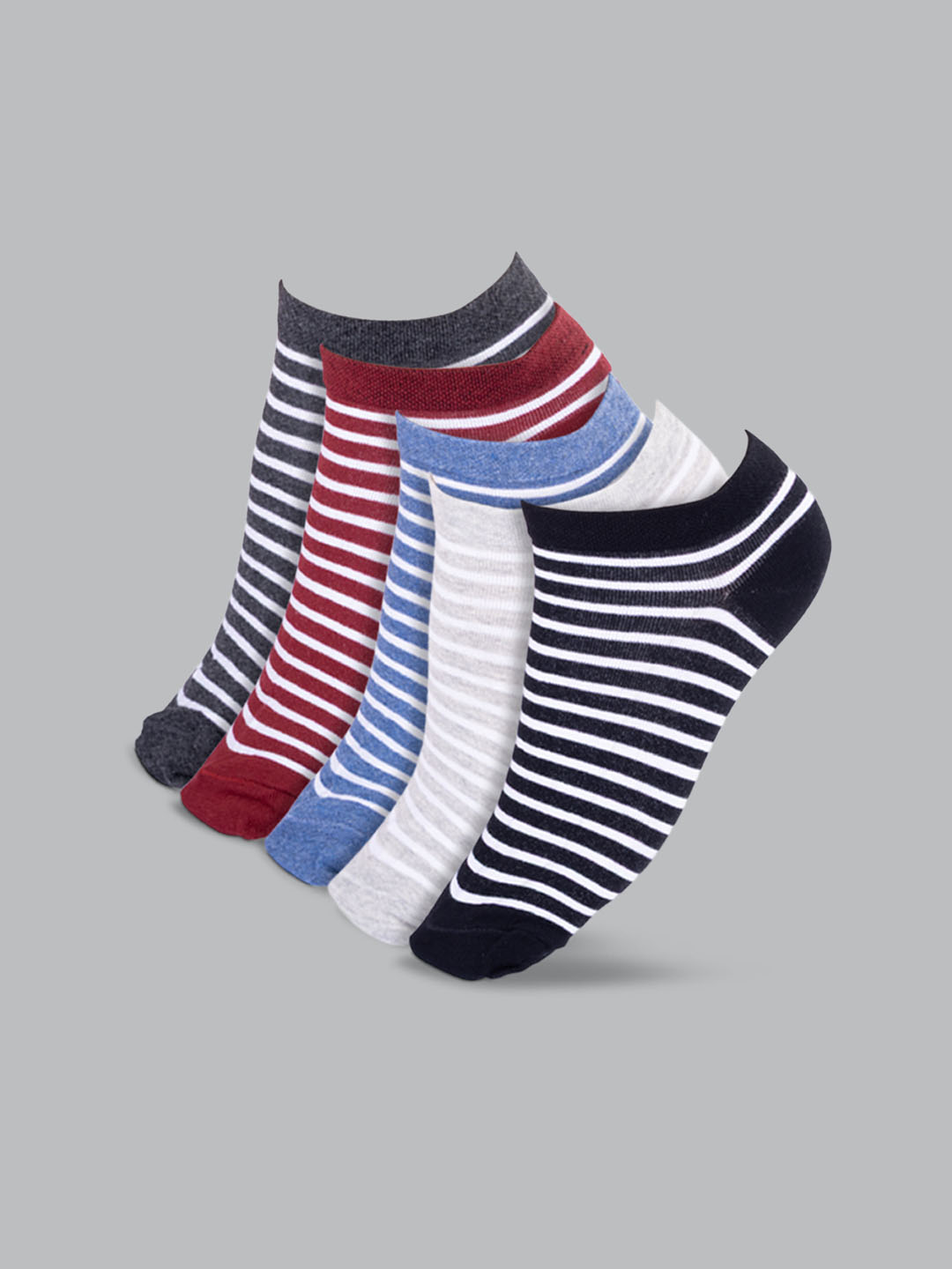 Socks Sutra by Macrowoman W-Series Women’s Casual Ankle Length Socks (Pack of 5) | Cotton Spandex, Reinforced Heel & Toe | MW3103