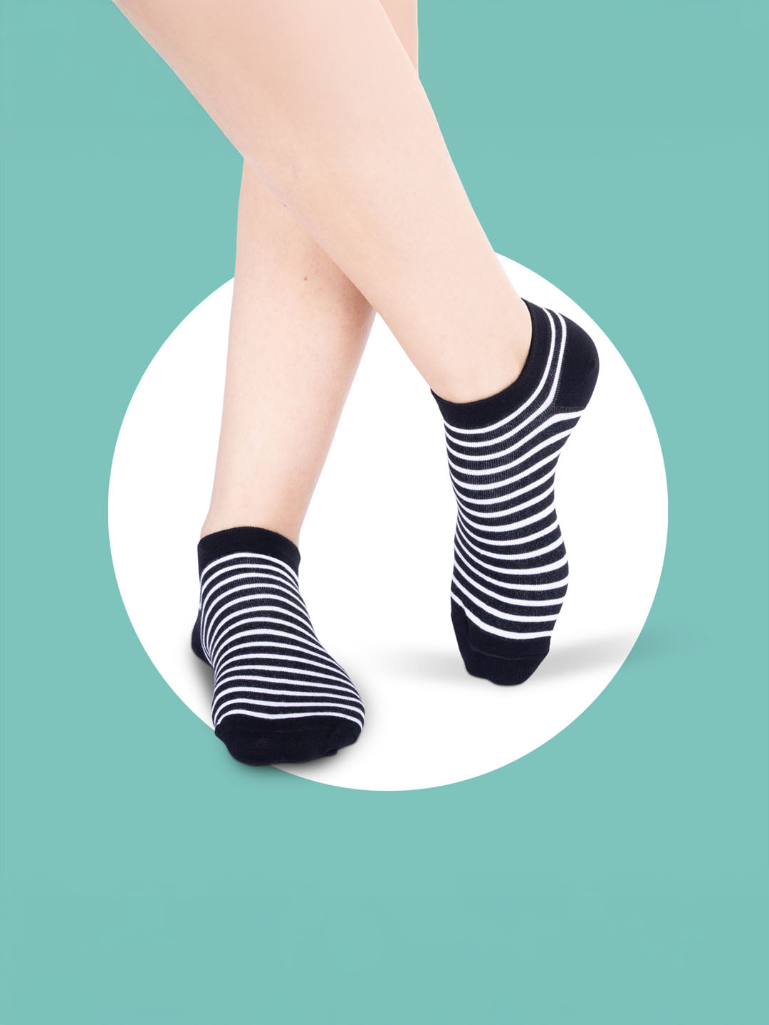 Socks Sutra by Macrowoman W-Series Women’s Casual Ankle Length Socks (Pack of 5) | Cotton Spandex, Reinforced Heel & Toe | MW3103