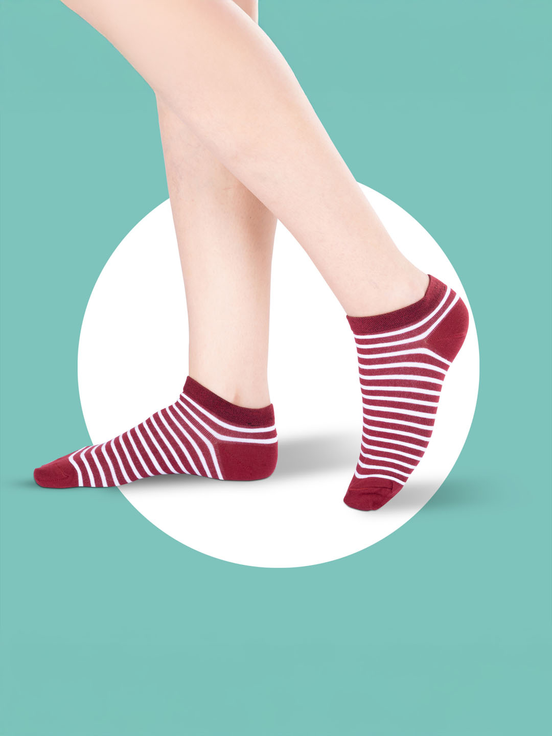 Socks Sutra by Macrowoman W-Series Women’s Casual Ankle Length Socks (Pack of 5) | Cotton Spandex, Reinforced Heel & Toe | MW3103