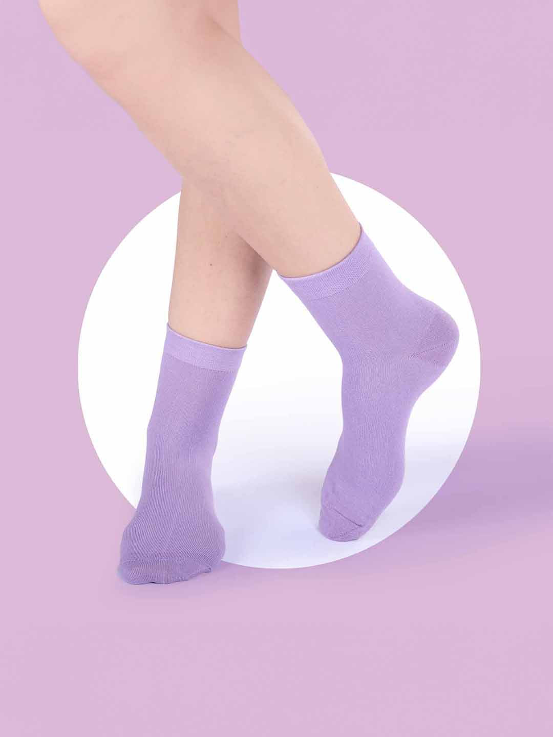 Socks Sutra by Macrowoman W-Series Women’s Casual Ankle Length Socks (Pack of 5) | Cotton Spandex, Reinforced Heel & Toe | MW3104
