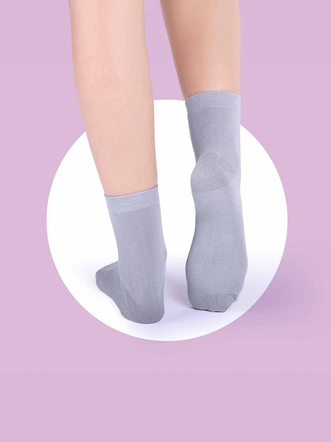 Socks Sutra by Macrowoman W-Series Women’s Casual Ankle Length Socks (Pack of 5) | Cotton Spandex, Reinforced Heel & Toe | MW3104