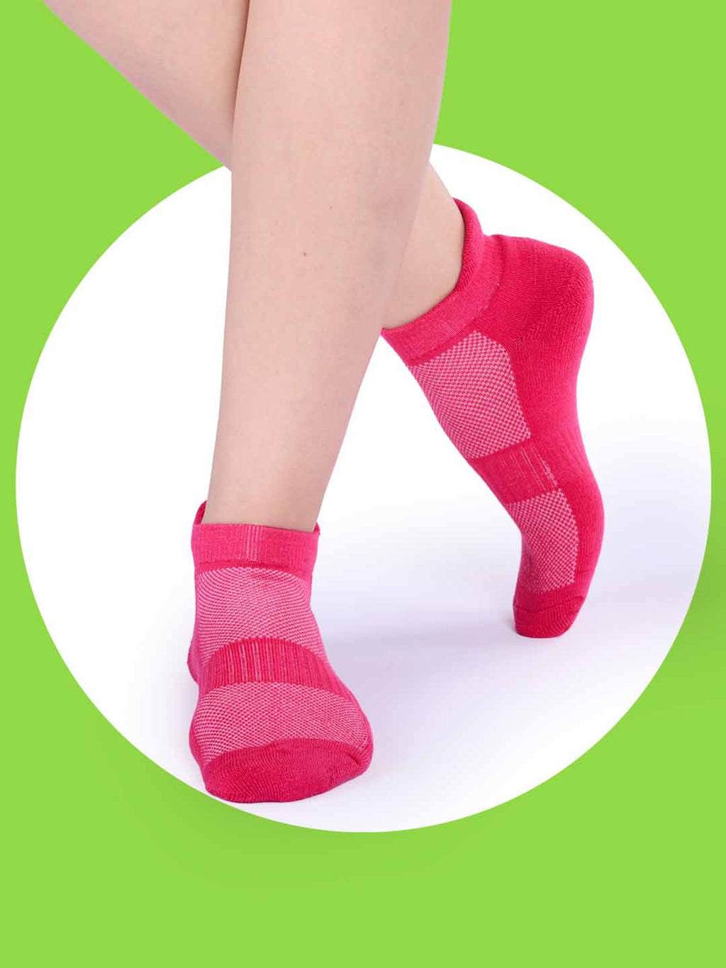 Socks Sutra by Macrowoman W-Series Women’s Sports Ankle Length Socks (Pack of 3) | Cotton Spandex Terry, Cushioned & Breathable