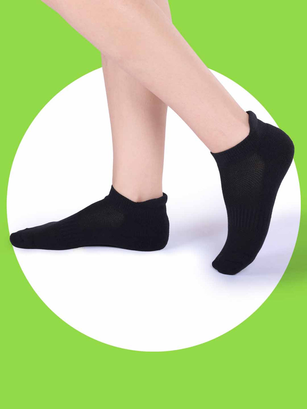 Socks Sutra by Macrowoman W-Series Women’s Sports Ankle Length Socks (Pack of 3) | Cotton Spandex Terry, Cushioned & Breathable