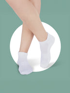 Socks Sutra by Macrowoman W-Series Women’s Sports Ankle Length Socks (Pack of 3) | Cotton Spandex Terry, Cushioned & Breathable | MW3106