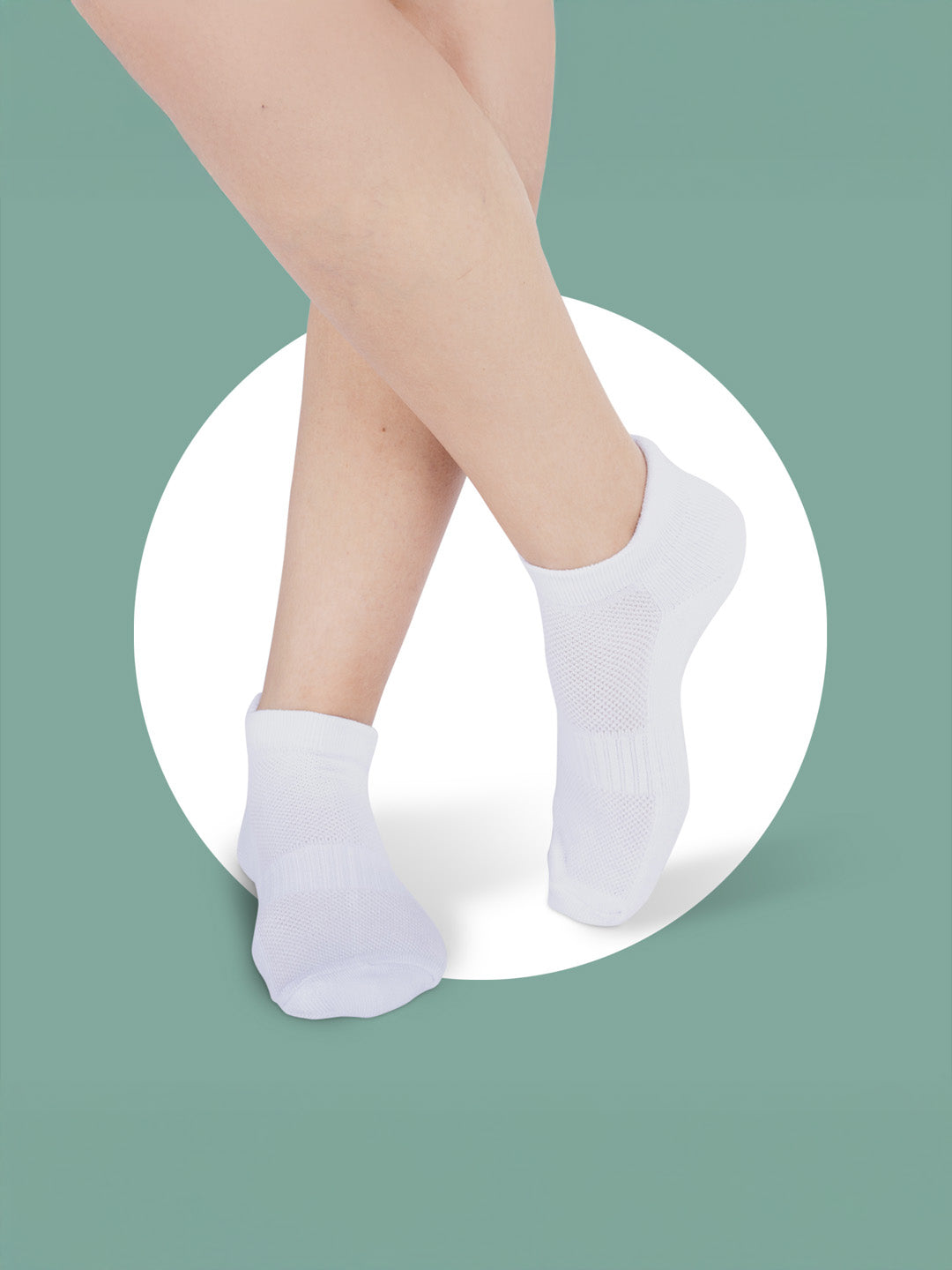 Socks Sutra by Macrowoman W-Series Women’s Sports Ankle Length Socks (Pack of 3) | Cotton Spandex Terry, Cushioned & Breathable | MW3106