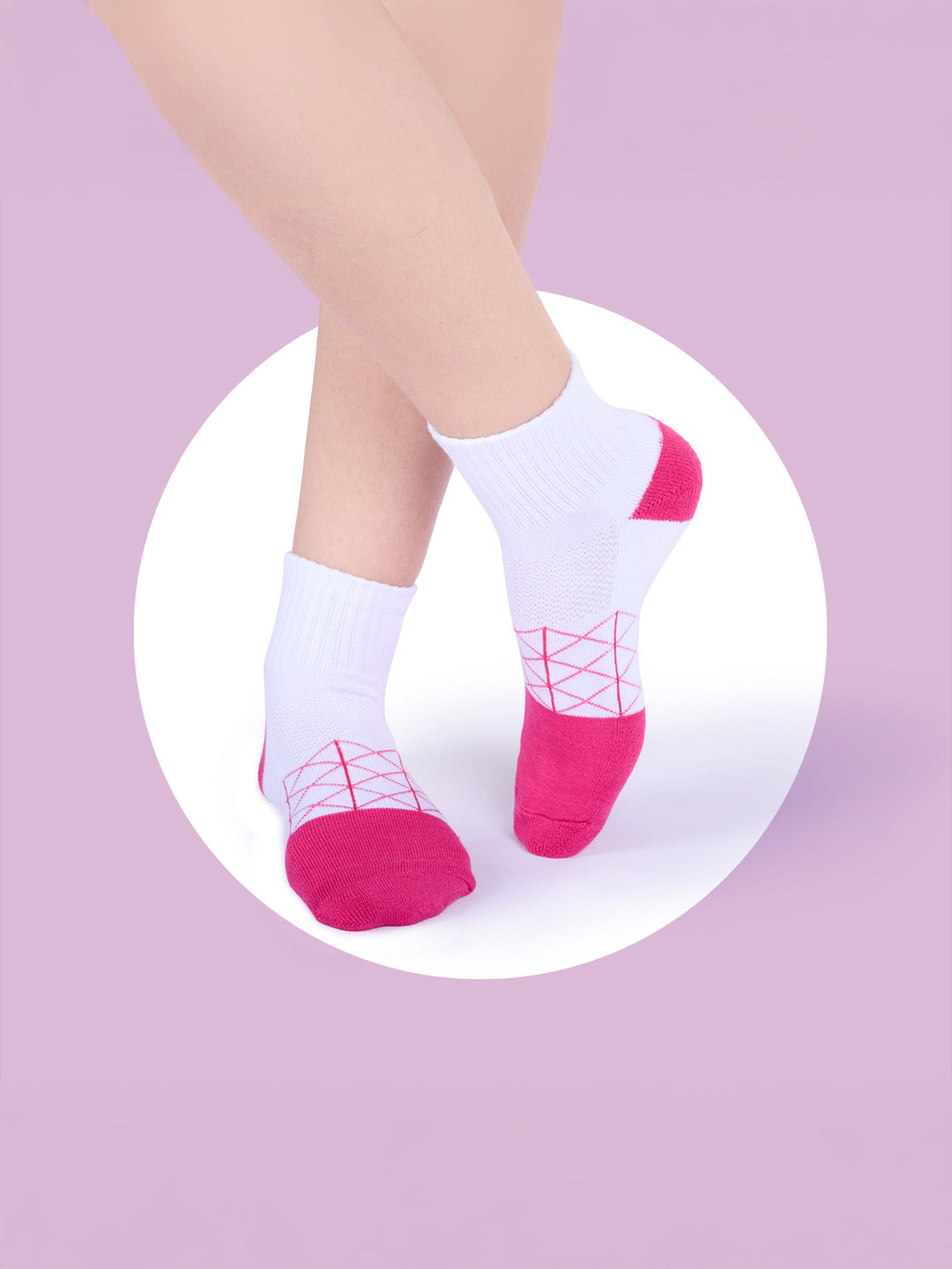 Socks Sutra by Macrowoman W-Series Women’s Sports Ankle Length Socks (Pack of 3) | Cotton Spandex Terry, Cushioned & Breathable  | MW3107