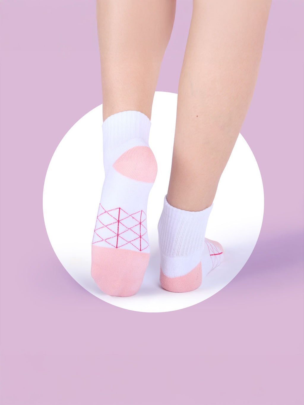 Socks Sutra by Macrowoman W-Series Women’s Sports Ankle Length Socks (Pack of 3) | Cotton Spandex Terry, Cushioned & Breathable  | MW3107