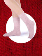 Socks Sutra by Macrowoman W-Series Women’s Thumb Toe Separator Crew/Calf Length Socks (Pack of 3) | Wool Terry, Stretch-Fit & Durable | MW3108