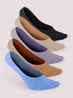 Socks Sutra Unisex No-Show Footlet Socks (Pack of 5) | Cotton Spandex, Low-Cut & Anti-Slip | MM3039