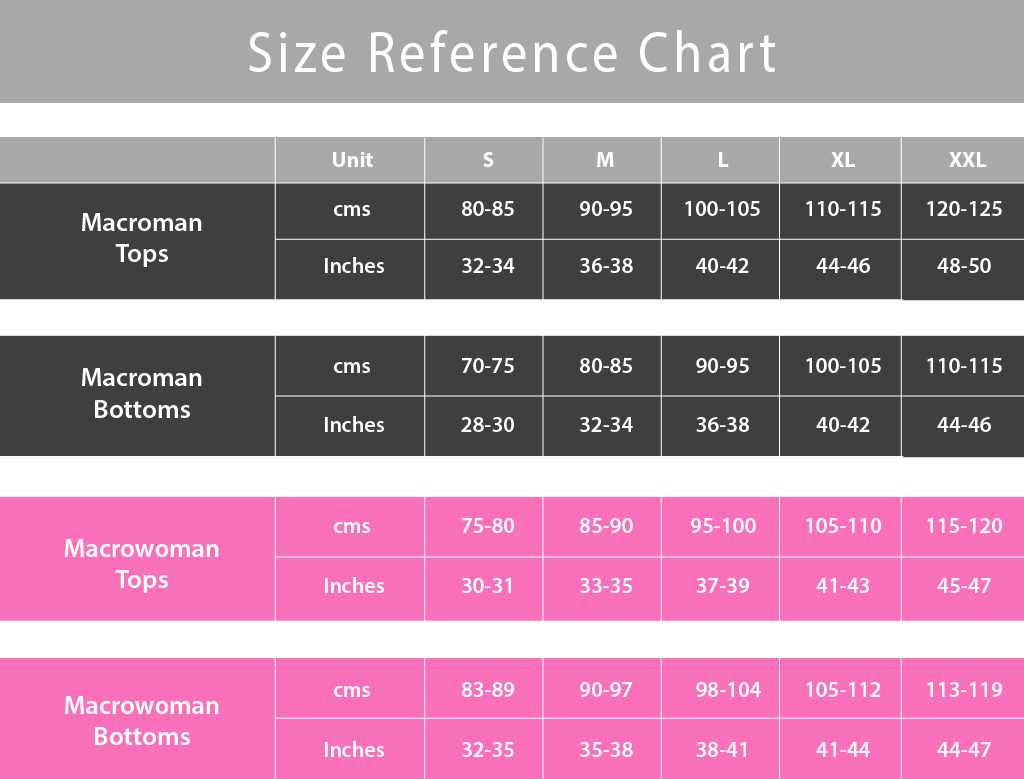 Rupa Size Chart