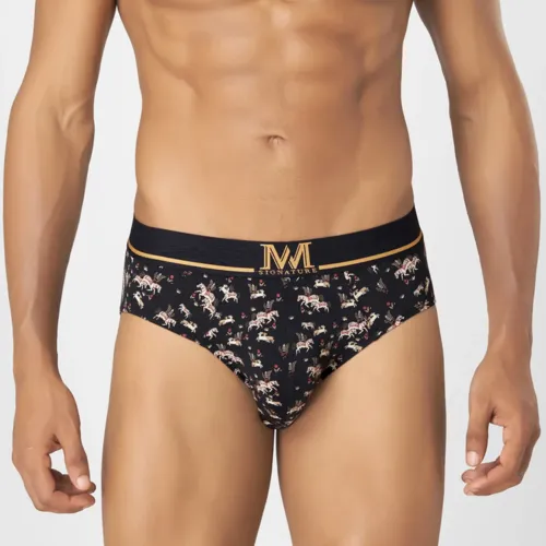 Men's Printed Briefs in Tencel & Spandex Blend with Stretch Fit Cool Touch  and Ultra Soft Waistband