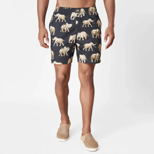 Men's Digital Print Boxer Shorts in Pure Cotton,  Stylish Cut and Ultrasoft Feel with Antimicrobial Treatment