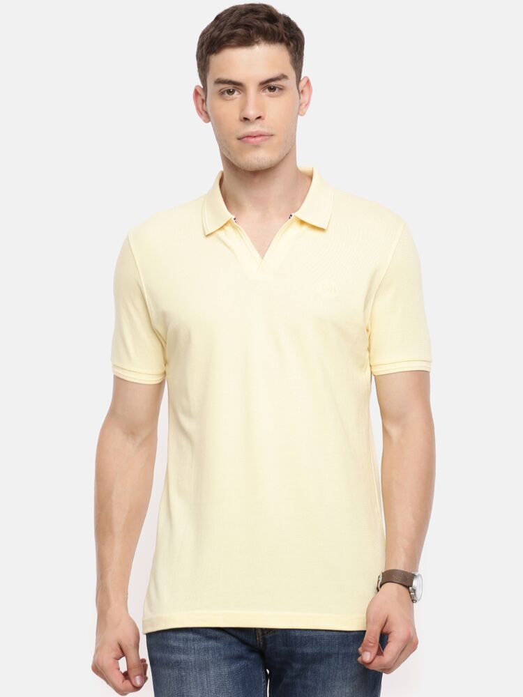 Macroman M-Series Men’s Essential Half Sleeve V Neck Pique Polo T-Shirt in Cotton Rich Pique Fabric, Collared Neck Half Sleeve Style