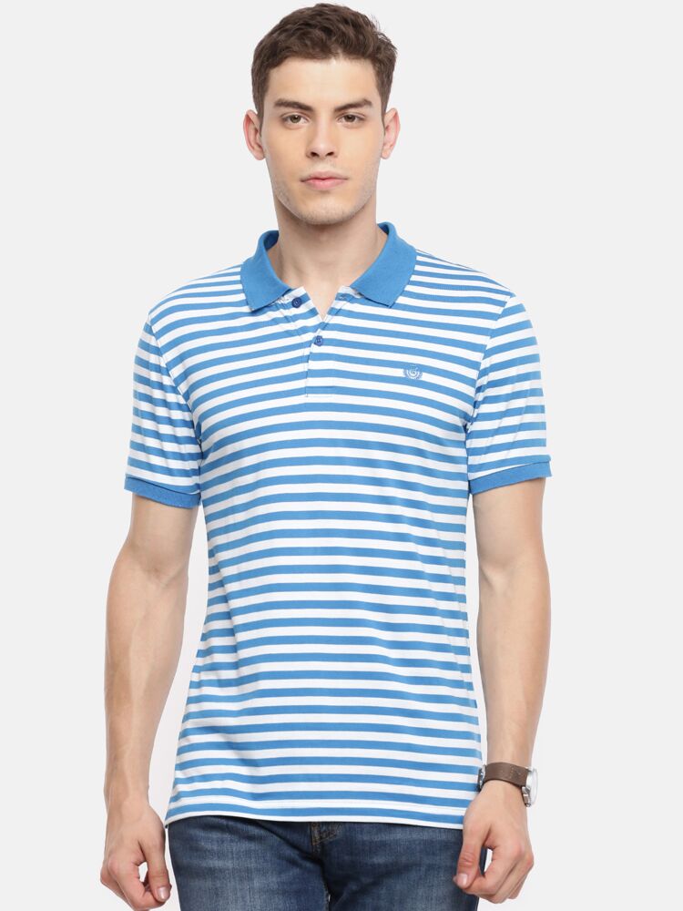 Macroman M-Series Men’s Feather Polo T-Shirt in Cotton Rich Single Jersey Fabric, Collared Neck Half Sleeve Style