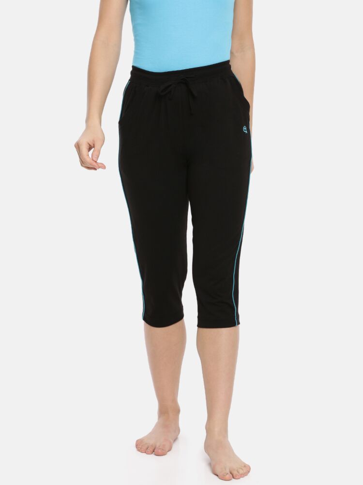 Women's Soft Cotton Rich Comfort Capri with Side Pockets for Everyday Wear