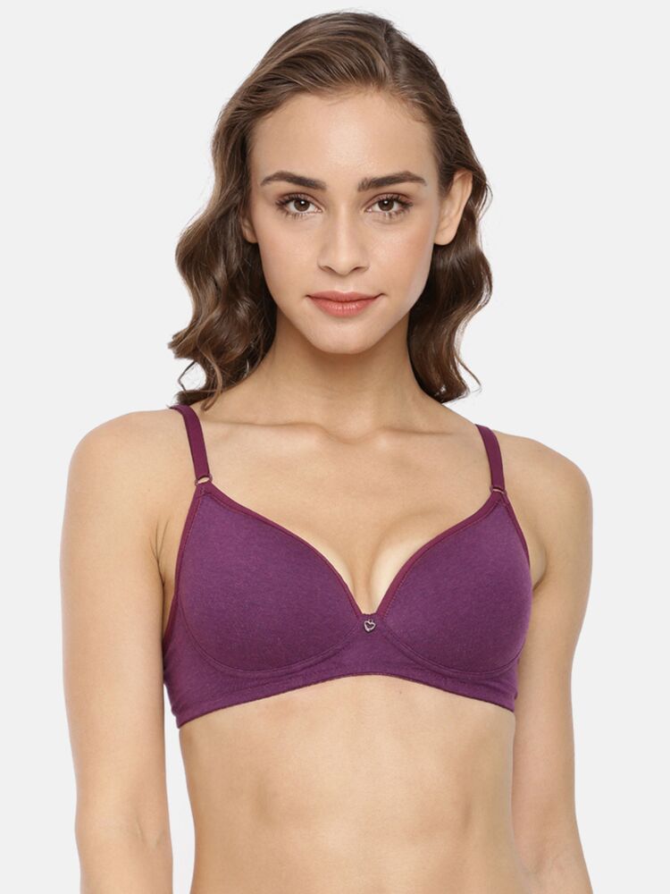Women's Wire-Free Padded Cotton Stretch Medium Coverage T-Shirt Bra