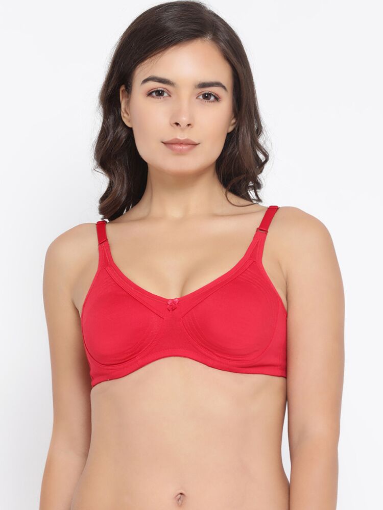 Women's Wire-Free Non-Padded Full Coverage Soft Cup Bra with Shaper Panel
