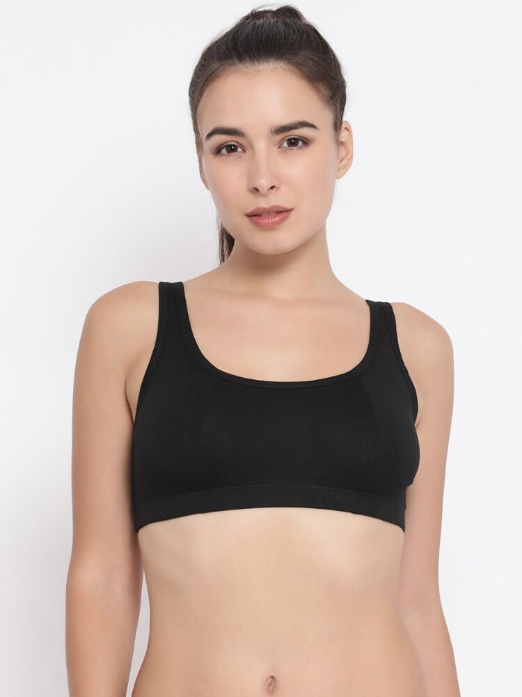 Women's Wire-Free Non-Padded Full Coverage Slip-On Active Bra