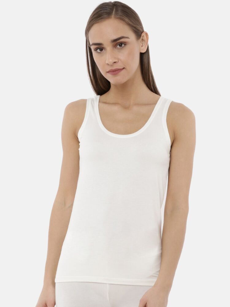 Women's Deep Neck Thermal Camisoles in Miyabi Cotton Poly Spandex with Warmth Retaining and Moisture Wicking Properties