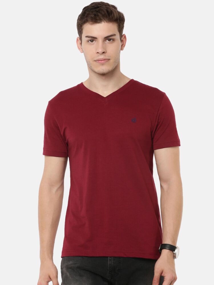 Smartz Basics V - Neck Half Sleeve T-Shirt