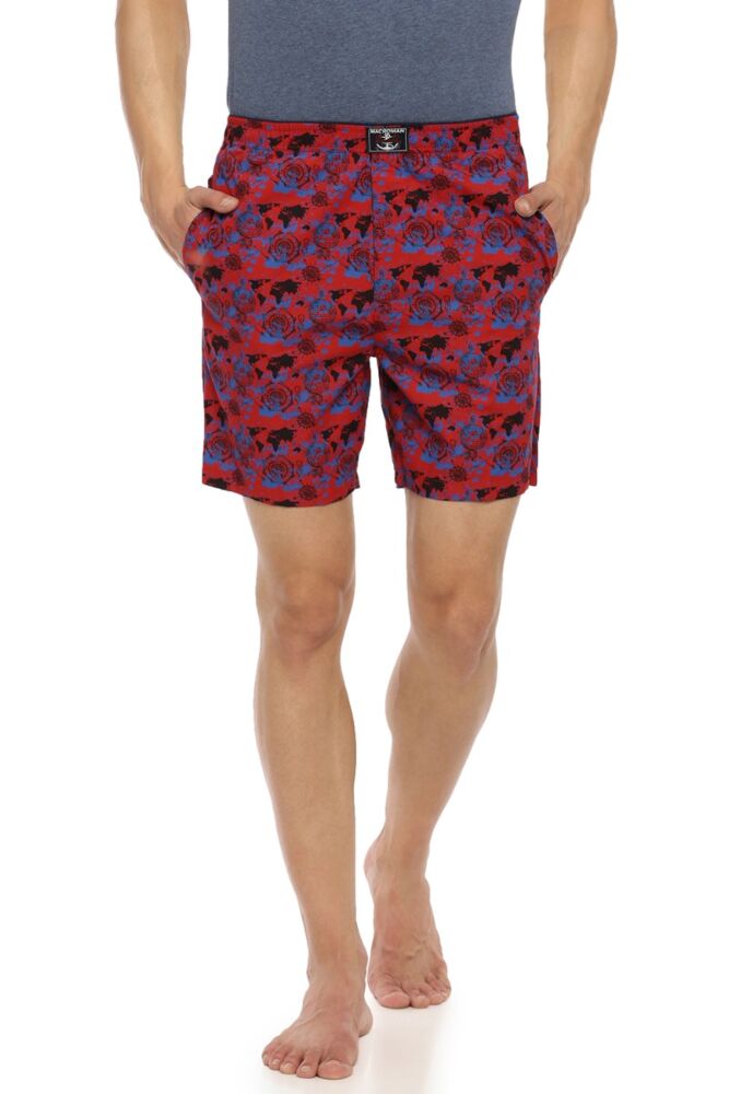 Men's Shorts in Combed Cotton Fabric Stretchable Waistband with  Dual and Back Pockets (Color & Print May Vary)