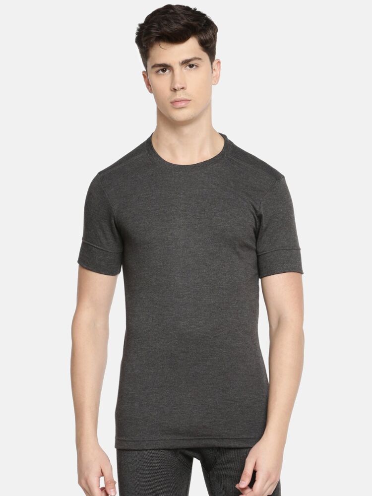 Cotton Rich Interlock Brushed Thermal Hs R-Neck T-Shirt For Winter Comfort