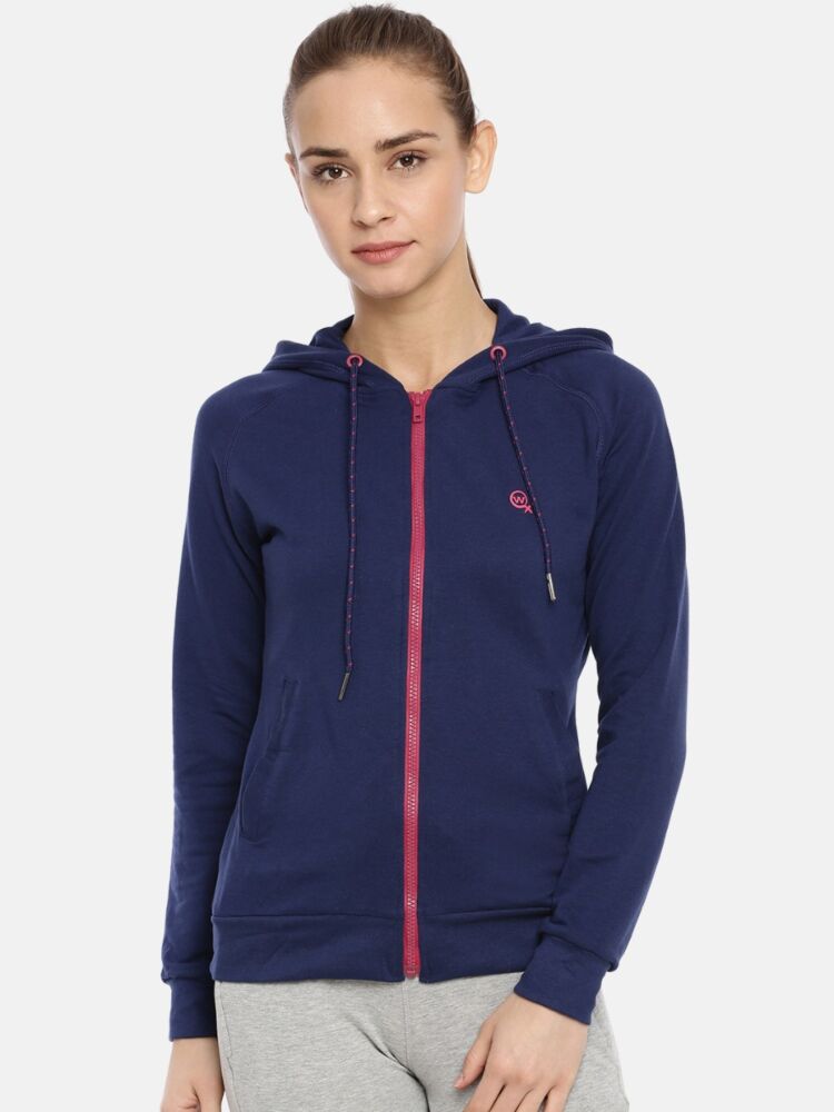 Women's Super Cool Cotton Loop Knit Hoodie Jacket with Side Pockets
