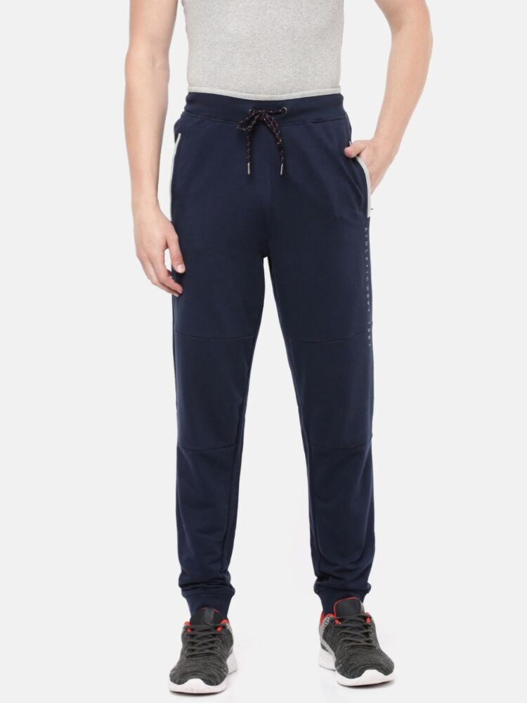 Super Combed Cotton Rich Loop Knit Jogger With Derby Rib Waistband & Cuff, Dual Zipper Pockets