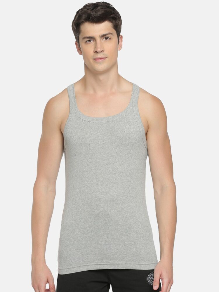 Men's Active Rocker Sports Vests Combed Cotton Fabric with Square Shaped Neckline for Modern and Sporty look