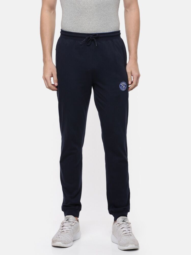 Combed Cotton Rich Smart Fit Jogger With Dual Zipper Side Pockets, Ribbed Waistband & Cuff