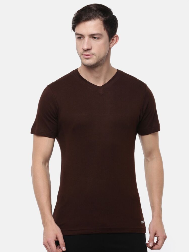 Men’s Undershirts In Combed Cotton Fabric with V-Neck, Ultra- Modern Fit Athleisure Wear for Lounge, Leisure, and Sports.