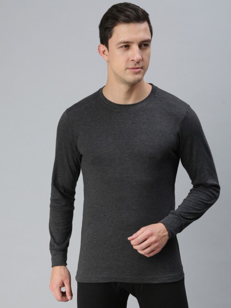 Cotton Rich Interlock Brushed Thermal Ls R-Neck T-Shirt For Extra Warmth