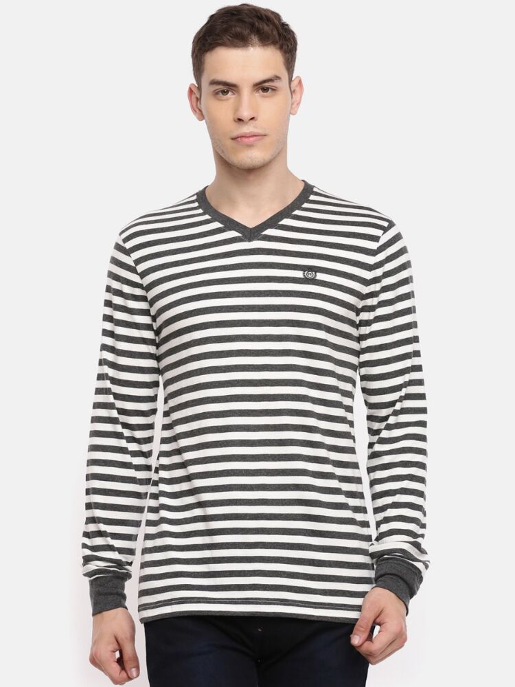 Smart Basics Comfort Full Sleeve Striper T-Shirt