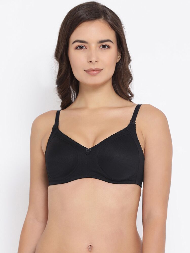 Women's Wire-Free Non-Padded Cotton-Rich Seamless Soft Cup Bra for Ultimate Comfort