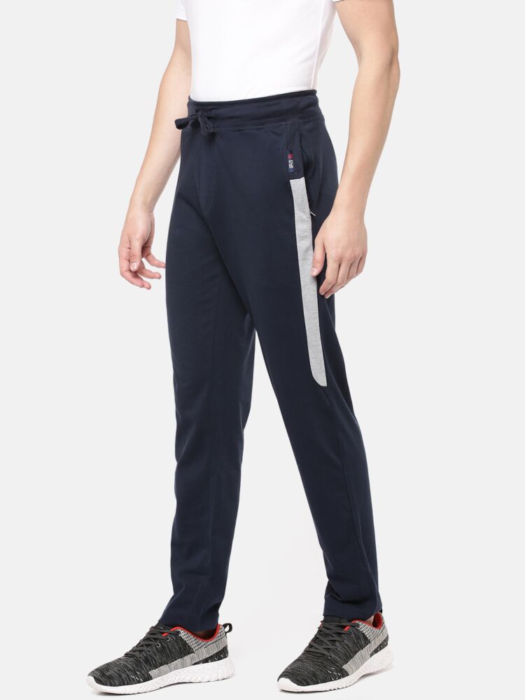 Super Combed Cotton Rich Track Pant With Ribbed Waistband Zippered Side And Back Pockets