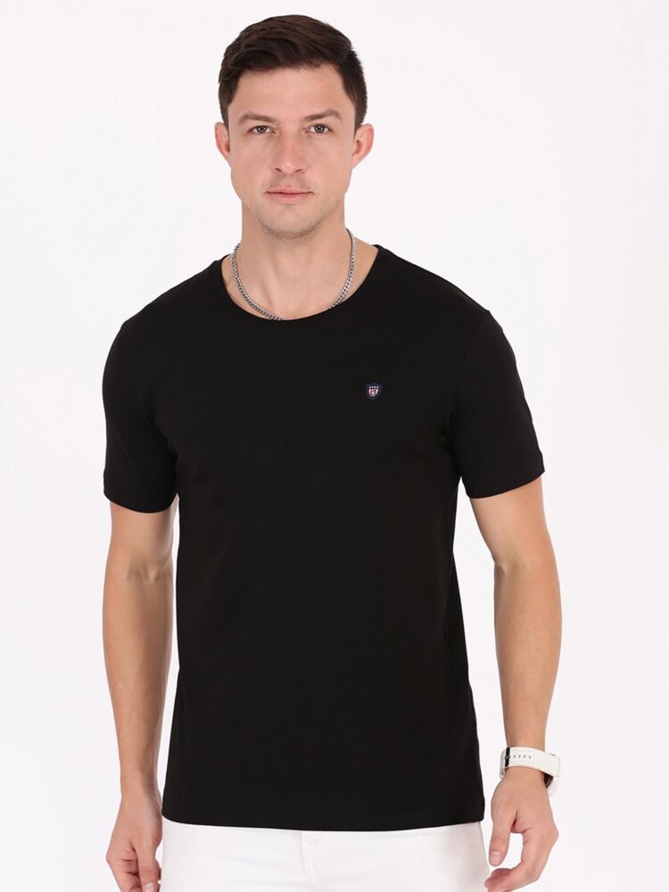 Smartz Basics Half Sleeve Round Neck Stretch T-Shirt